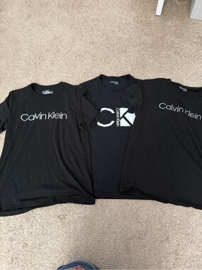 Calvin Klein Black Tee Set with White Logos